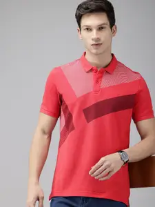 Van Heusen Sport Printed Polo Collar Pure Cotton Slim Fit T-shirt