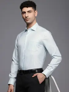 Louis Philippe Classic Vertical Stripes Wrinkle Free Pure Cotton Formal Shirt