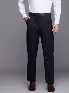 Louis Philippe Men Classic Pleated Formal Trousers