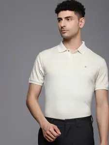 Louis Philippe Ath.Work Printed Polo Collar Slim Fit T-shirt