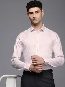 Louis Philippe Ath.Work Super Slim Fit Opaque Checked Semiformal Shirt