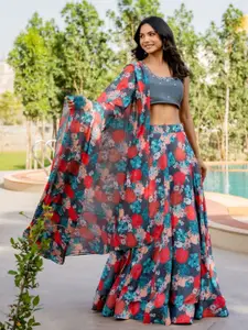 HOUSE OF JAMOTI Embroidered Sequinned Ready to Wear Lehenga & Blouse With Dupatta