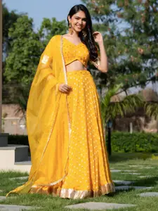 HOUSE OF JAMOTI Woven Design Ready to Wear Lehenga & Blouse With Dupatta