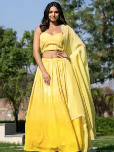 HOUSE OF JAMOTI Embellished Sequinned Ready to Wear Lehenga & Blouse With Dupatta