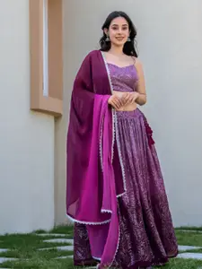 HOUSE OF JAMOTI Embellished Sequinned Ready to Wear Lehenga & Blouse With Dupatta