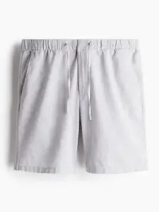 H&M Regular Fit Linen-Blend Shorts