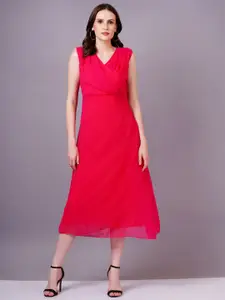 HIGHLIGHT FASHION EXPORT Women Wrap Midi Dress