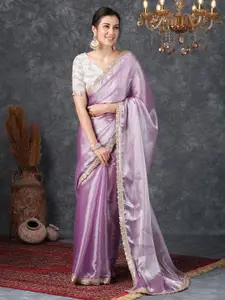 Satrani Embellished Pure Chiffon Saree