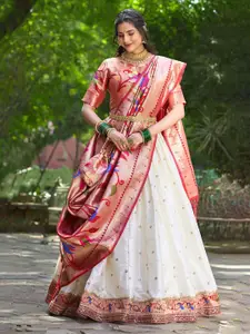 LOOKNBOOK ART Semi-Stitched Lehenga & Unstitched Blouse With Dupatta