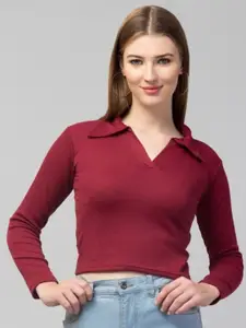 Dream Beauty Fashion Women Solid Shirt Collar Polyester Top