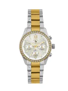 SANTA BARBARA POLO & RACQUET CLUB Women Embellished Chronograph Watch SB.1.10579-3