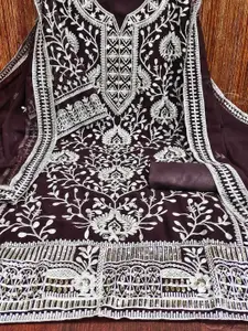 KIMISHA Embroidered Unstitched Dress Material