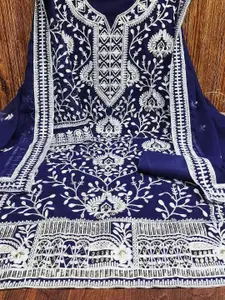 KIMISHA Embroidered Unstitched Dress Material