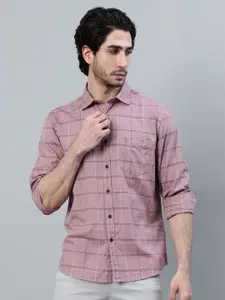 Cantabil Men Windowpane Checks Opaque Checked Casual Shirt