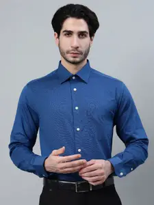 Cantabil Men Solid Cotton Opaque Spread Collar Formal Shirt