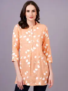 HIGHLIGHT FASHION EXPORT Women Printed Shirt Style Longline Top