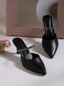 DressBerry Casual Block Mules Heels