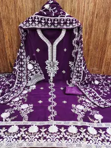 KIMISHA Embroidered Unstitched Dress Material