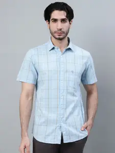 Cantabil Men Cotton Opaque Checked Short Sleeves Casual Shirt
