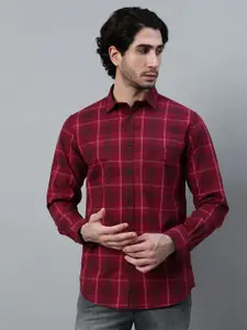 Cantabil Men Gingham Checks Opaque Checked Casual Shirt