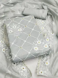 KIMISHA Embroidered Unstitched Dress Material