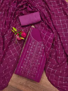 KIMISHA Geometric Embroidered Sequinned Unstitched Dress Material