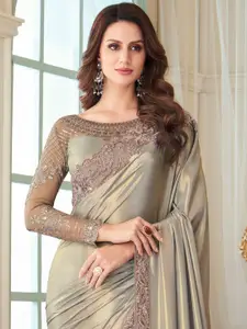 Saree mall Sequinned Satin Sarees