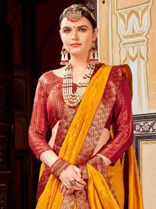 Saree mall Ethnic Motif Zari Work Saree with Blouse