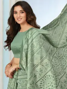Saree mall Ethnic Motifs Block Print Sarees