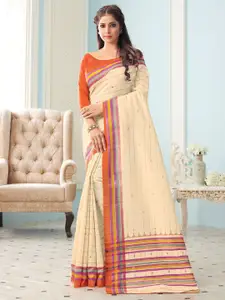 Saree mall Striped Block Print Sarees