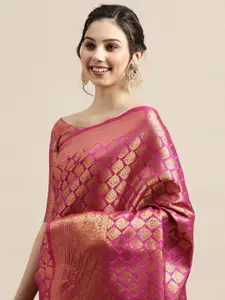 Saree mall Ethnic Motifs Zari Banarasi Saree