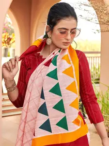 Saree mall Checked Taant Sarees