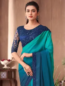 Saree mall Ombre Embellished Sequinned Sarees