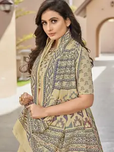 Saree mall Ethnic Motifs Printed Ikat Sarees