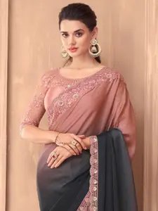 Saree mall Ombre Embellished Sequinned Sarees