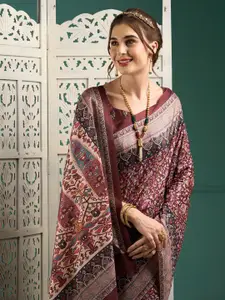 Saree mall Ethnic Motifs Block Print Sarees with Blouse