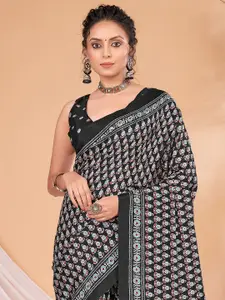 Saree mall Ethnic Motifs Block Print Sarees