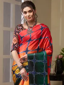 Saree mall Ombre Tie & Dye Pattern Sarees with Blouse