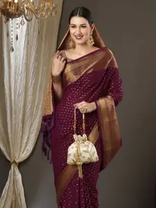 Saree mall Woven Design Zari Kanjeevaram Sarees