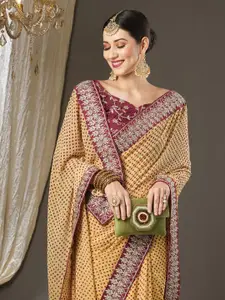 Saree mall Embroidered Bandhani Zari Sarees