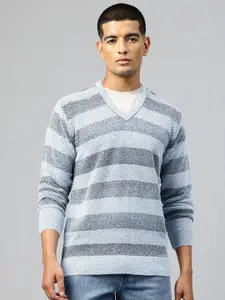 Pierre Carlo Men Striped Pullover