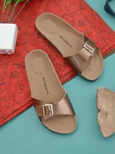 BRISKERS Women Open Toe Flats with Buckles