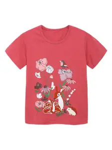 StyleCast Girls Graphic Printed Round Neck T-shirt