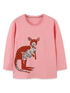 StyleCast Girls Graphic Printed Round Neck T-shirt