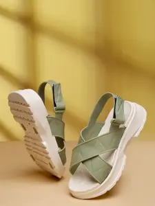 JUMPLITE Flatform Sandals Backstrap Heels