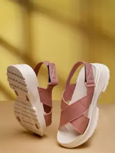 JUMPLITE Women Open Toe Sandals with Buckles