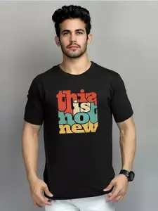 Elibolz Men Typography Printed Round Neck Cotton T-Shirt