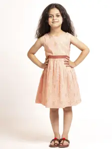 Sangria  Girls Printed Pure Cotton Dresses