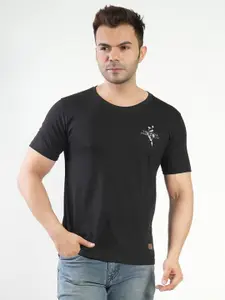 Polo Plus Men Graphic Printed Round Neck Cotton T-Shirt