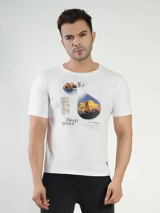 Polo Plus Men Graphic Printed Round Neck Cotton T-Shirt